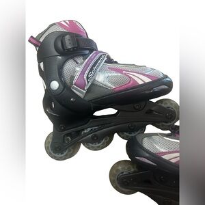 Schwinn Girls Adjustable Black and Pink Rollerblades